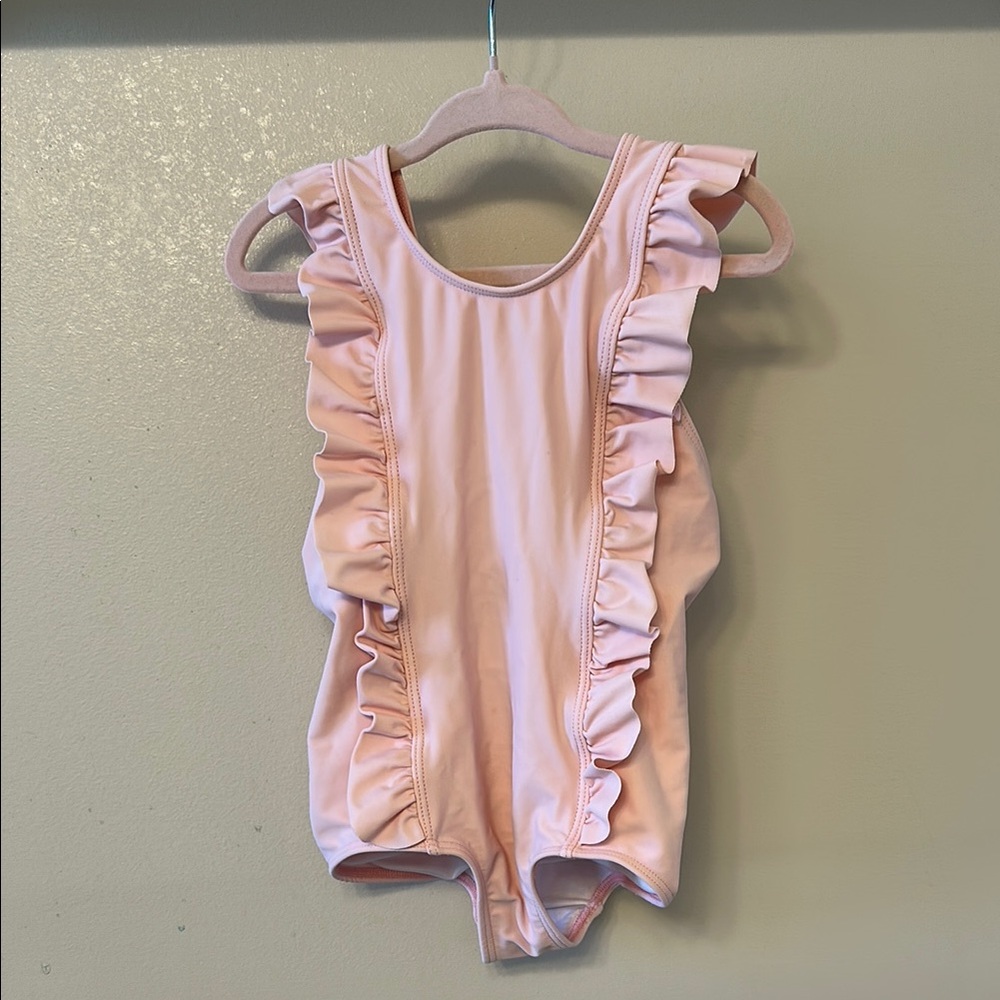 Pink Ruffled swim suit One Piece